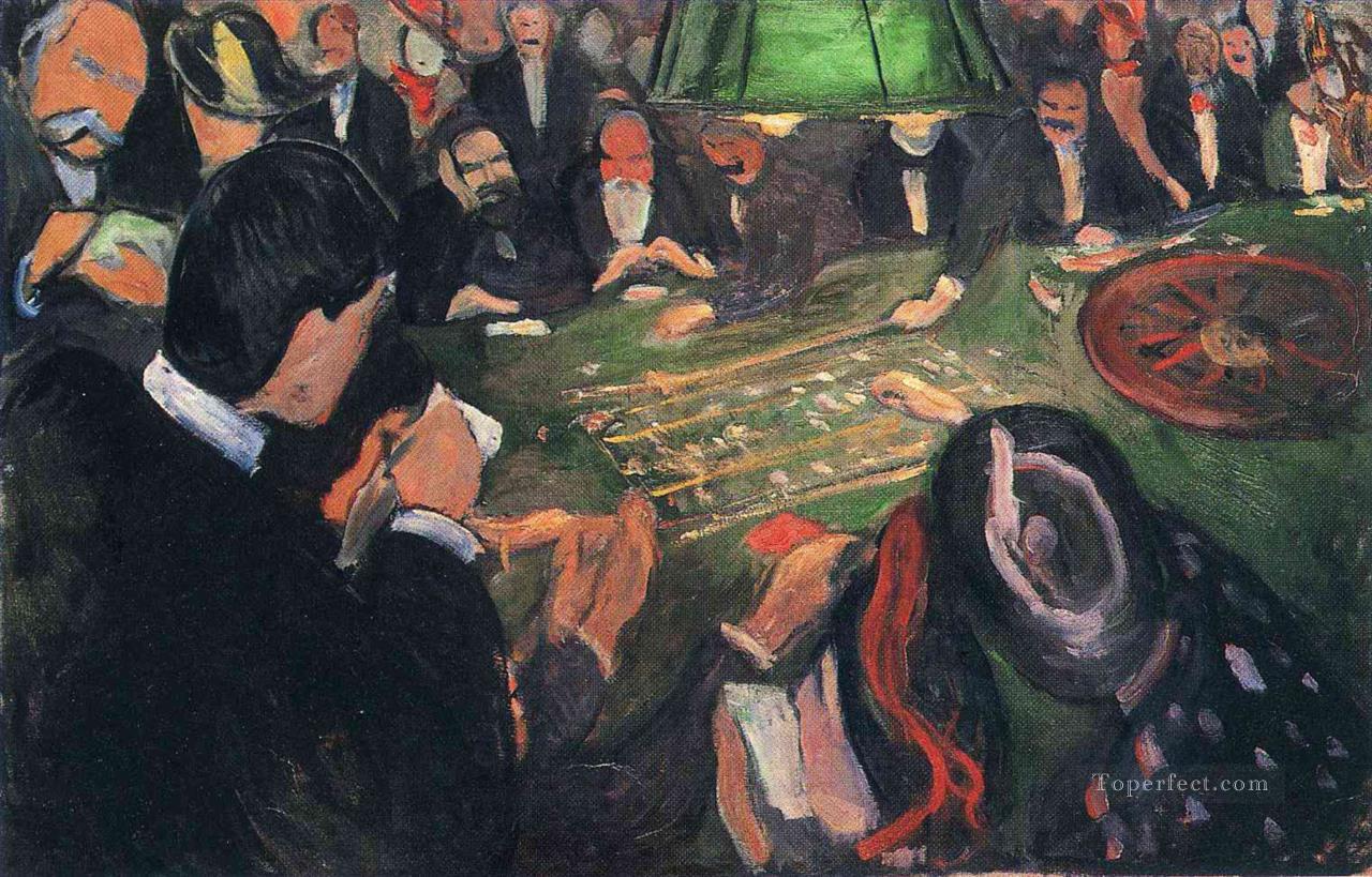 by the roulette 1892 Edvard Munch Oil Paintings